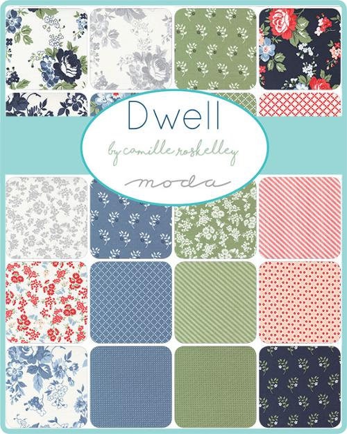 Dwell Spring in Lake 55275 15 by Camille Roskelley Sold in 1/2 Yard Increments