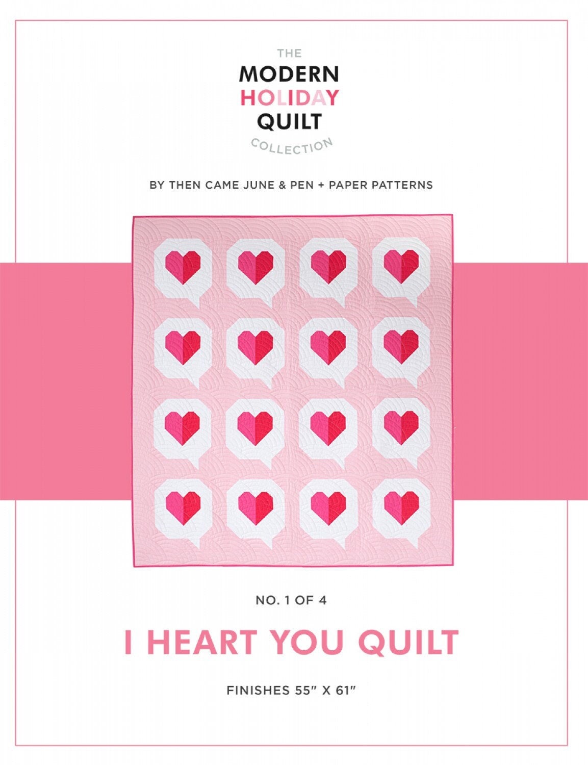 I Heart You Quilt TJCMHQ01 By Then Came June and Pen and Paper