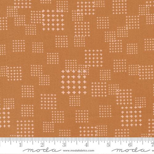 Lazy Afternoon Stitching in Bronze by Zen Chic 1786 26 for Moda Fabrics