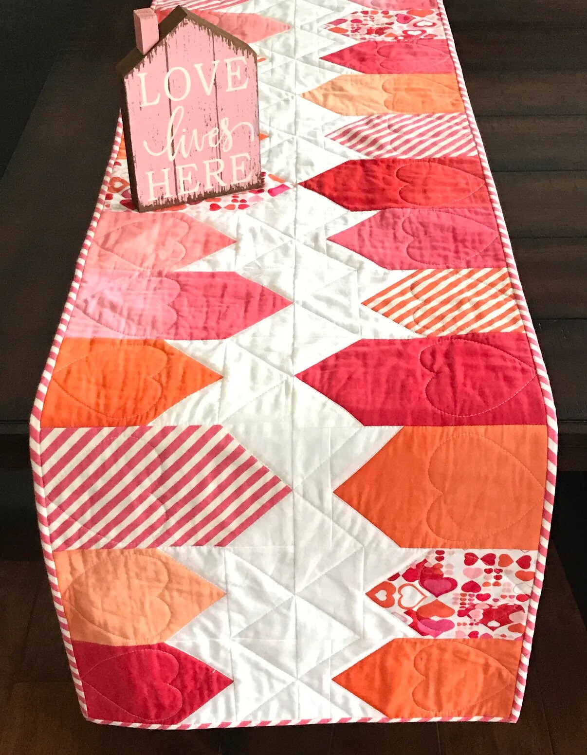 At Home Table Runner Paper Pattern Only by Andrea McColeman for Olive US Girls LLC #OUG004 19x48