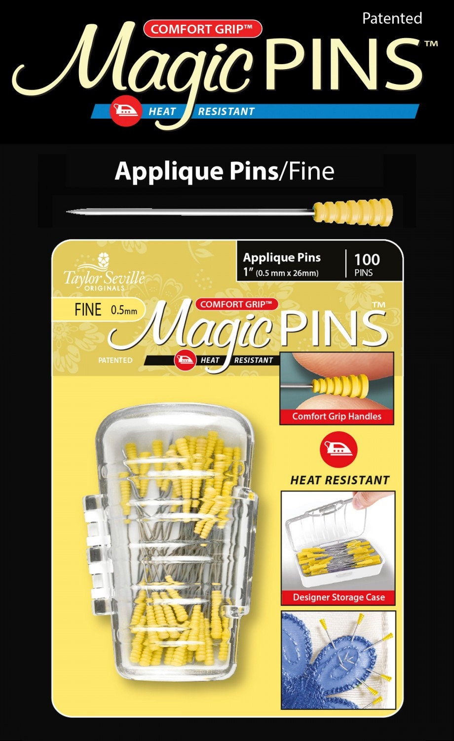 Magic Pins Applique Fine 100pc 219768