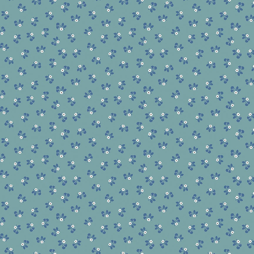 Calico Fence Teadye C12855-Teadye by Lori Holt Sold by 1/2 Yard Increments