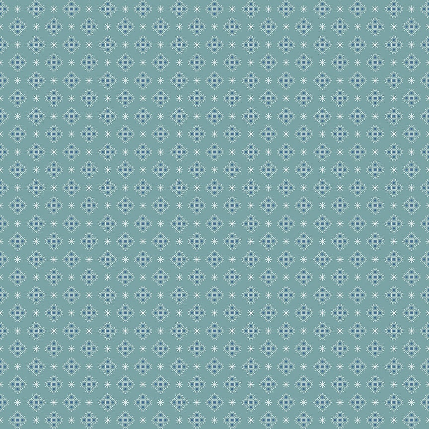 Calico Fence Teadye C12855-Teadye by Lori Holt Sold by 1/2 Yard Increments