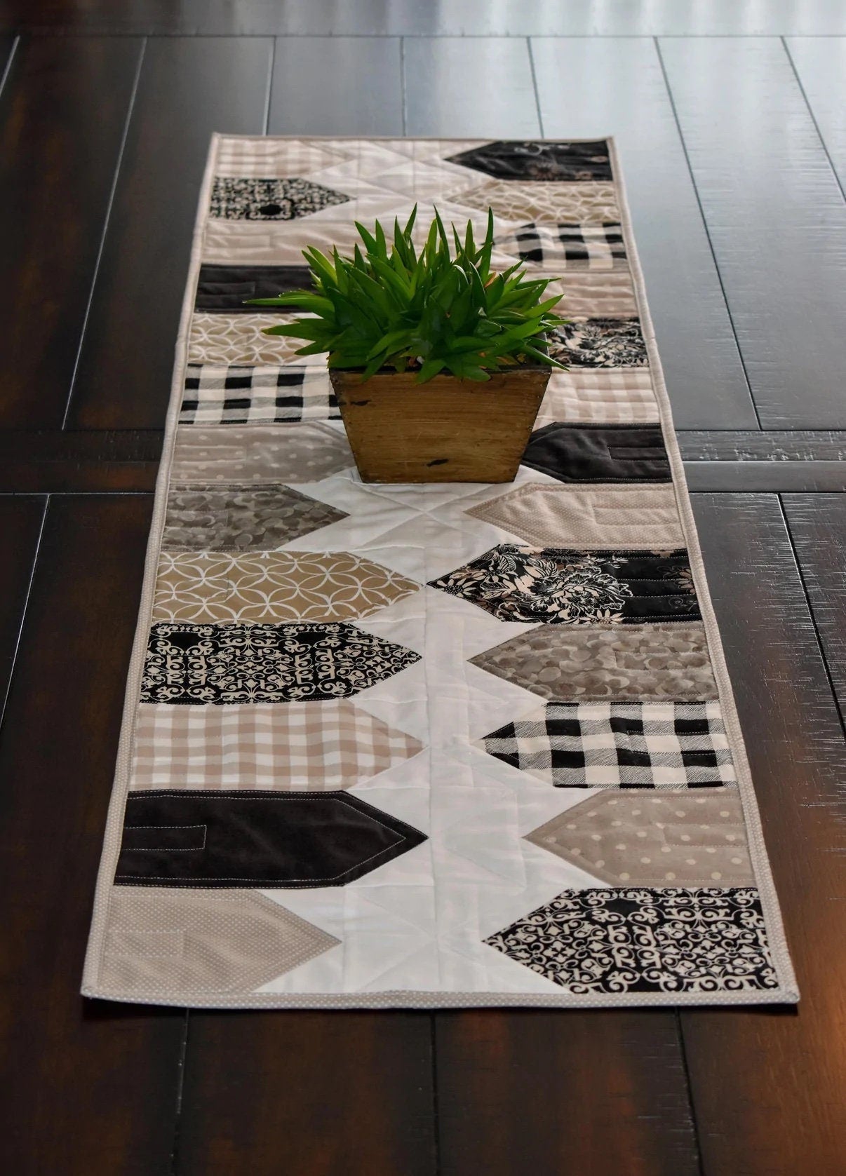 At Home Table Runner Paper Pattern Only by Andrea McColeman for Olive US Girls LLC #OUG004 19x48