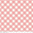 Bee Ginghams Wide Back Coral 108" Yardage 3 Yard Cut Lori Holt for Riley Blake Designs WB12562-Coral