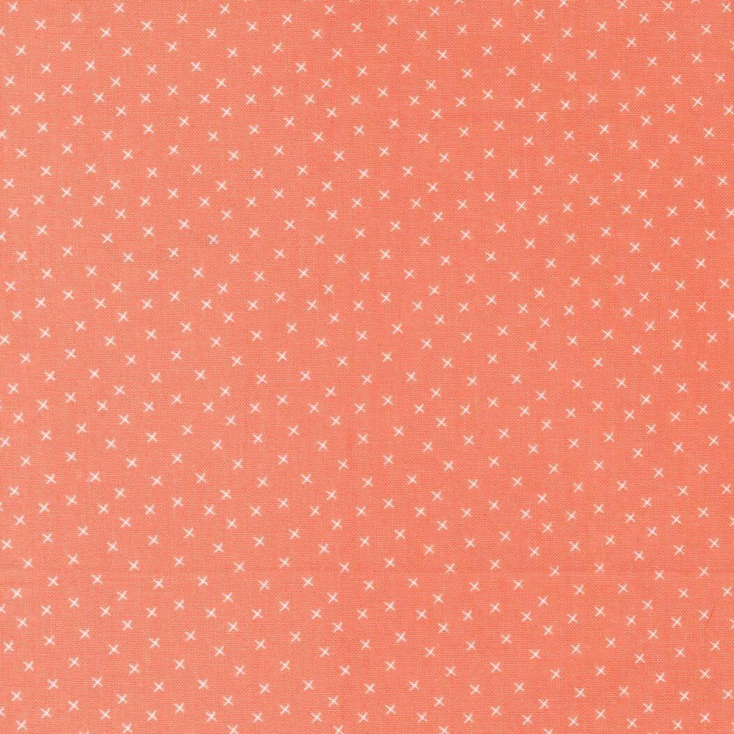 Sunwashed X Print Coral Yardage 29167-38 by Moda Fabrics Sold in 1/2 yard increments cut continuously