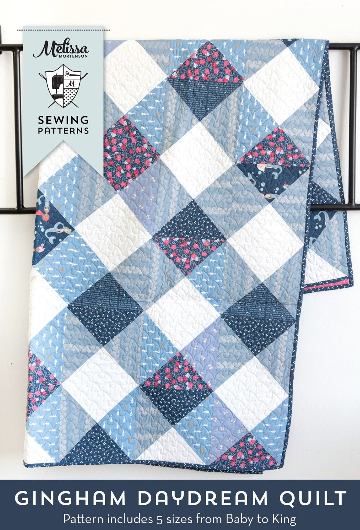 Gingham Daydream Quilt Pattern PDC5416 by Melissa Mortenson of Polka Dot Chairin Multiple Sizes