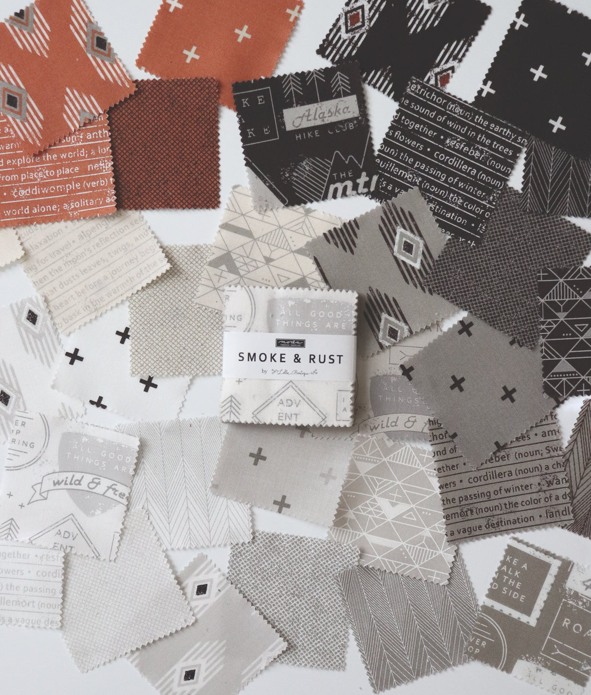 Smoke and Rust Legend Ash 5132-11 by Lella Boutique for Moda Fabrics Sold in 1/2 Yard Increments