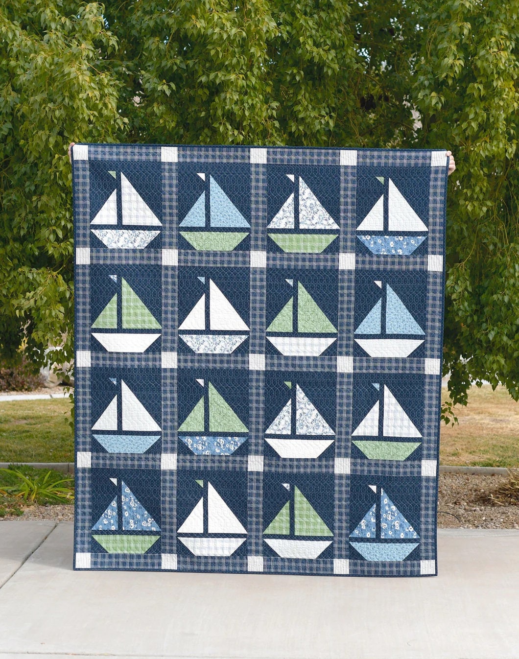 Sail quilting pattern TBL260 by Thimble Blossoms 70" x 80"