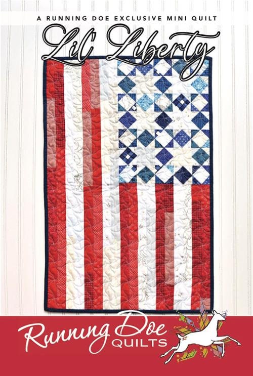 Lil' Liberty Paper Mini Quilt Pattern by Running Doe for Villa Rosa Designs 18" x 28"
