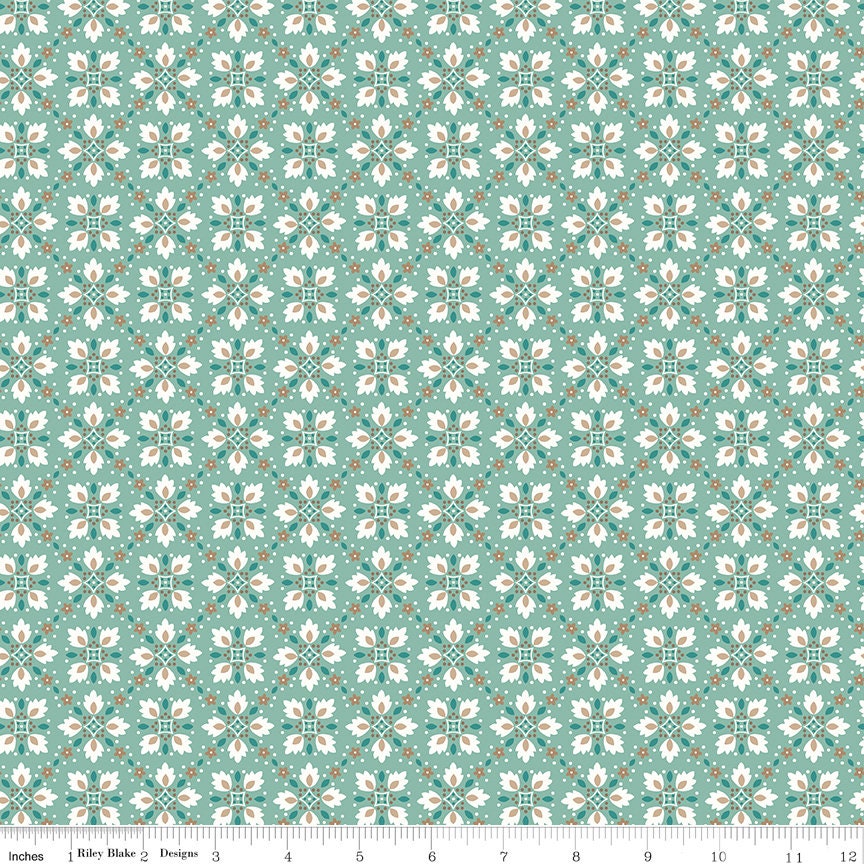 Home Town Heirloom Sea Glass Hamilton Yardage C13591-Heirseaglass by Lori Holt for Riley Blake Designs sold by 1/2 yard increments