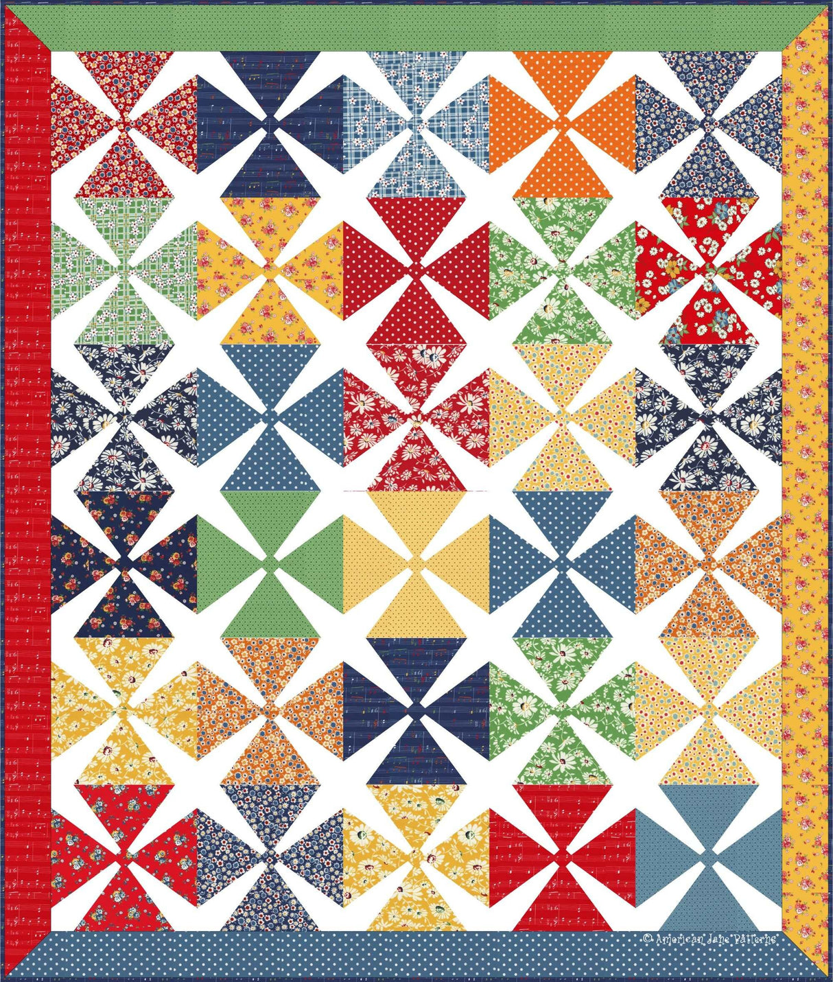 Sweet Melodies Polka Dots Orange 21818-13 by American Jane sold in 1/2 yard increments cut contiguously