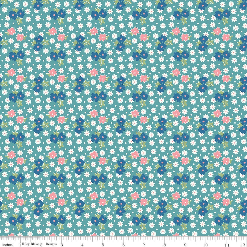 Home Town Heirloom Cottage Sorenson Yardage C13586-Heircottage by Lori Holt for Riley Blake Designs 1/4 yard increments cut contiguously