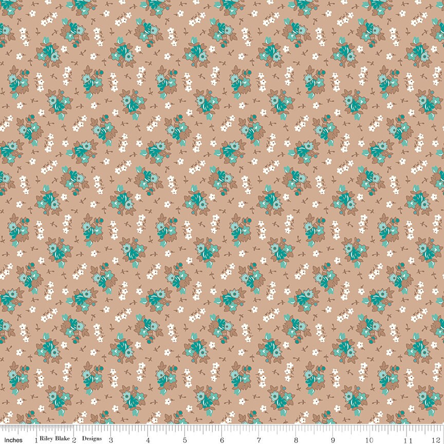 Home Town Tea Dye Bills Yardage C13582-Teadye by Lori Holt for Riley Blake Designs Sold in 1/4 yard increments cut contiguously