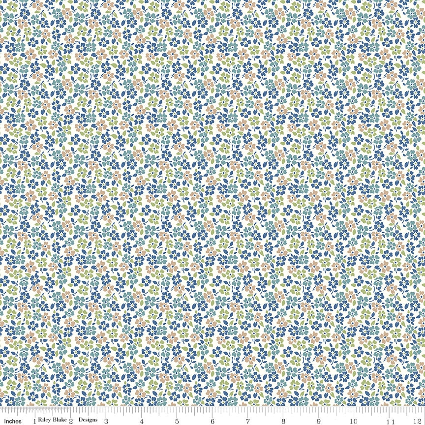 Home Town Denium Forman Yardage C13589-Denim by Lori Holt for Riley Blake Designs Sold in 1/4 yard increments cut contiguously