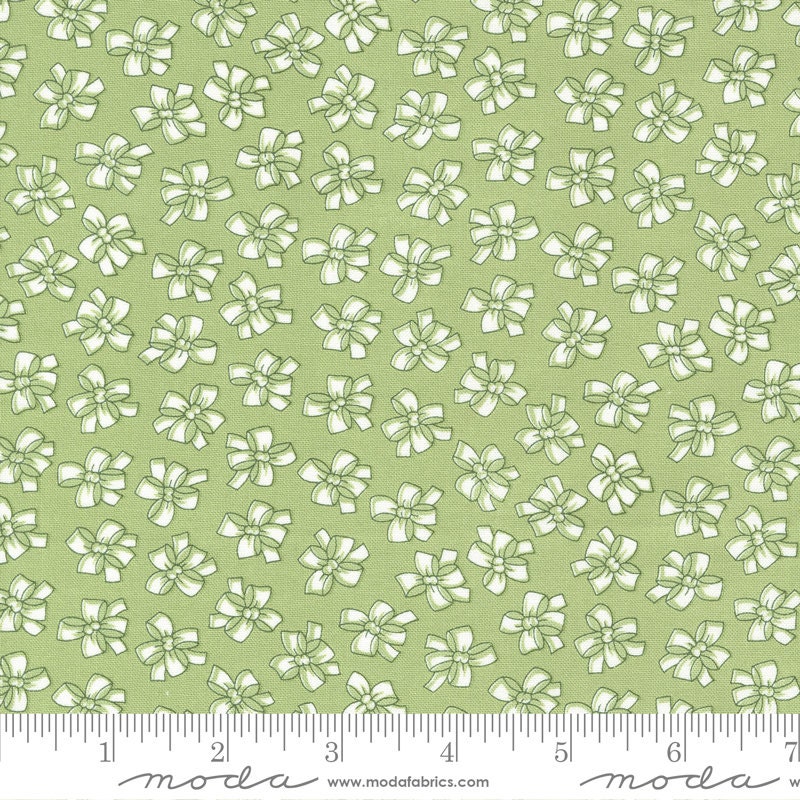 Lighthearted Ribbon Green 55293 19 Sold by 1/2 yard increments cut contiguously