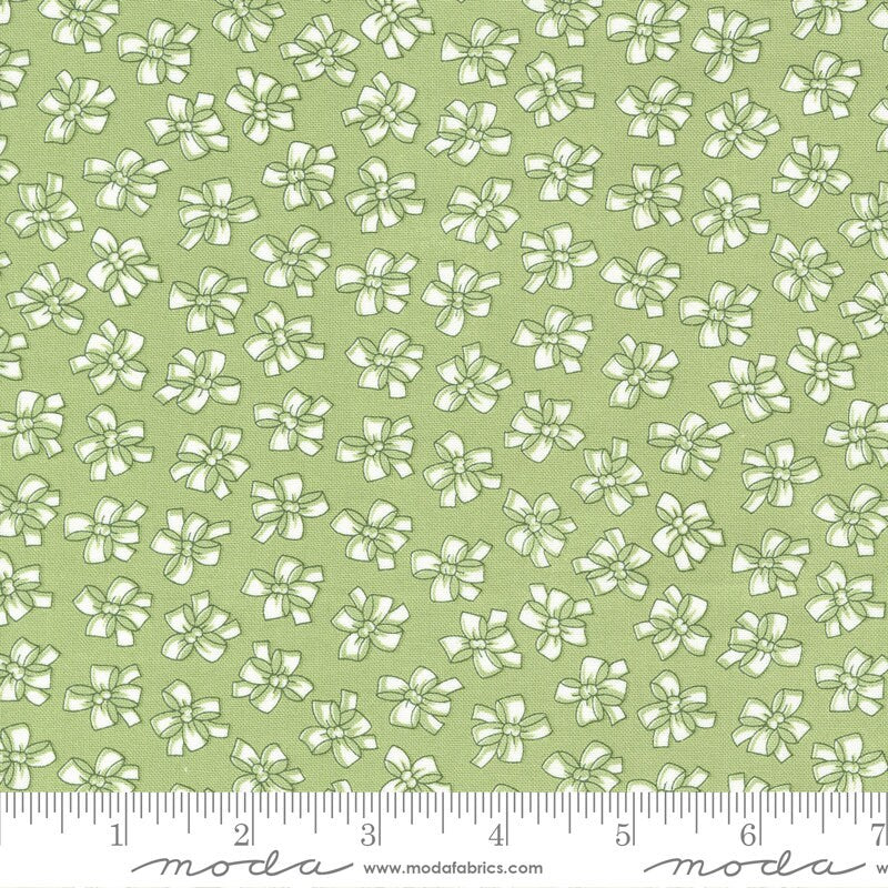 Lighthearted Ribbon Green 55293 19 Yardage Sold by 1/2 yard increments cut contiguously