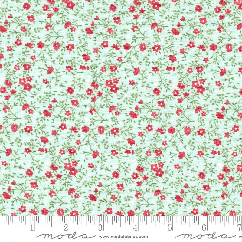 Lighthearted Meadow Light Aqua 55297 14 Sold by 1/2 yard increments cut contiguously