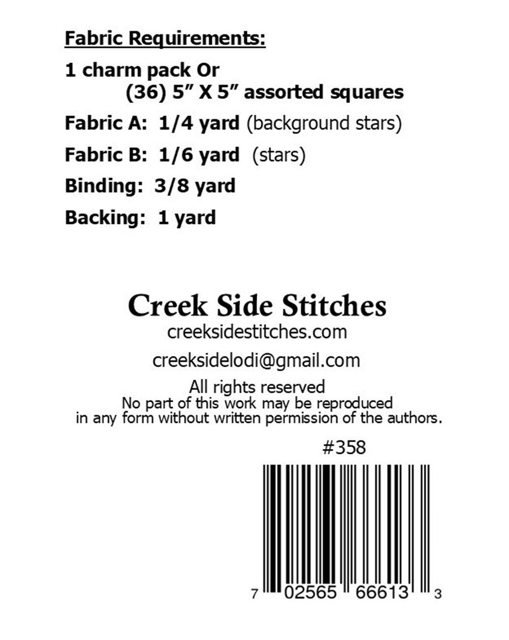 Stars on the Run #CSS358 From Creek Side Stitches By Patrica Hellenbrand, Placemats, Table Runners & Toppers, precut friendly