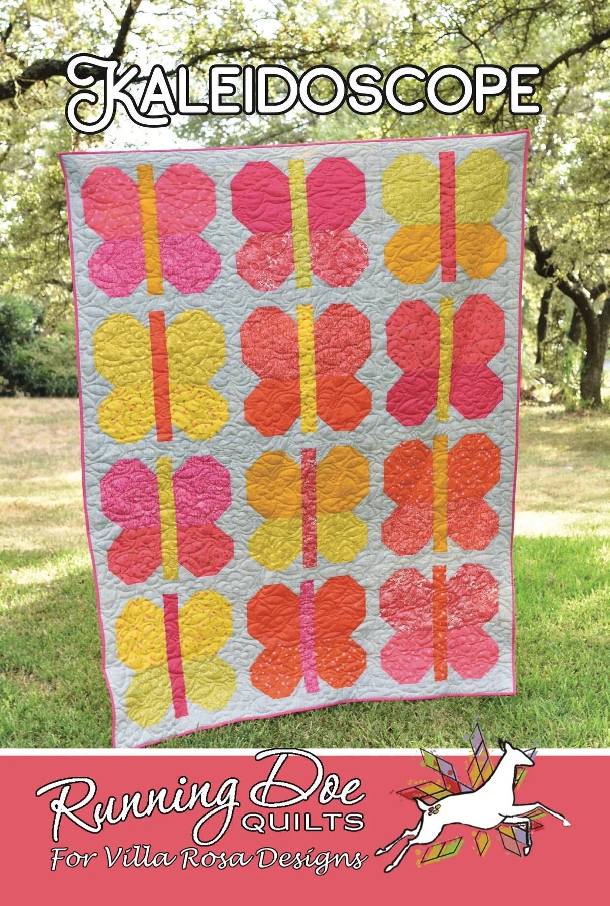 Kaleidoscope Quilt pattern by Running Doe Quilts From Villa Rosa Designs 56" x 74" finished Printed Pattern Only