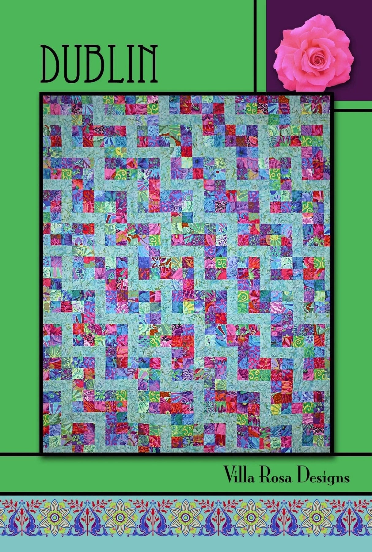 Dublin Pattern Card by Villa Rosa Designs finished size 54"x66"