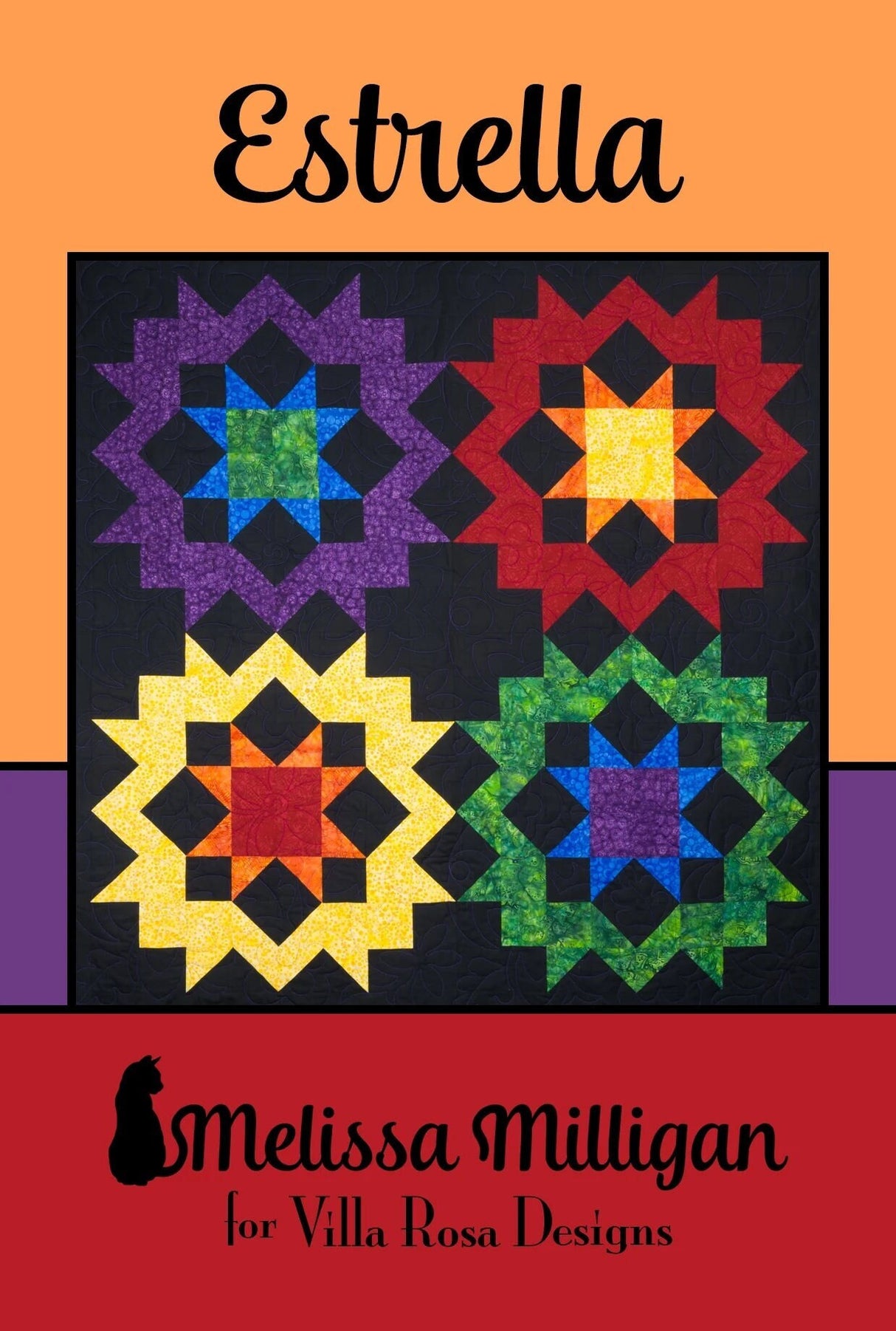 Estrella Pattern Card for Villa Rosa Designs finished size 52" x 52"