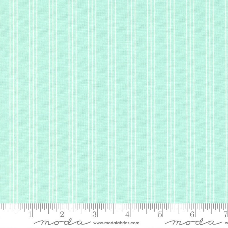 Lighthearted Stripe Aqua 55296 13 Sold by 1/2 yard increments cut contiguously
