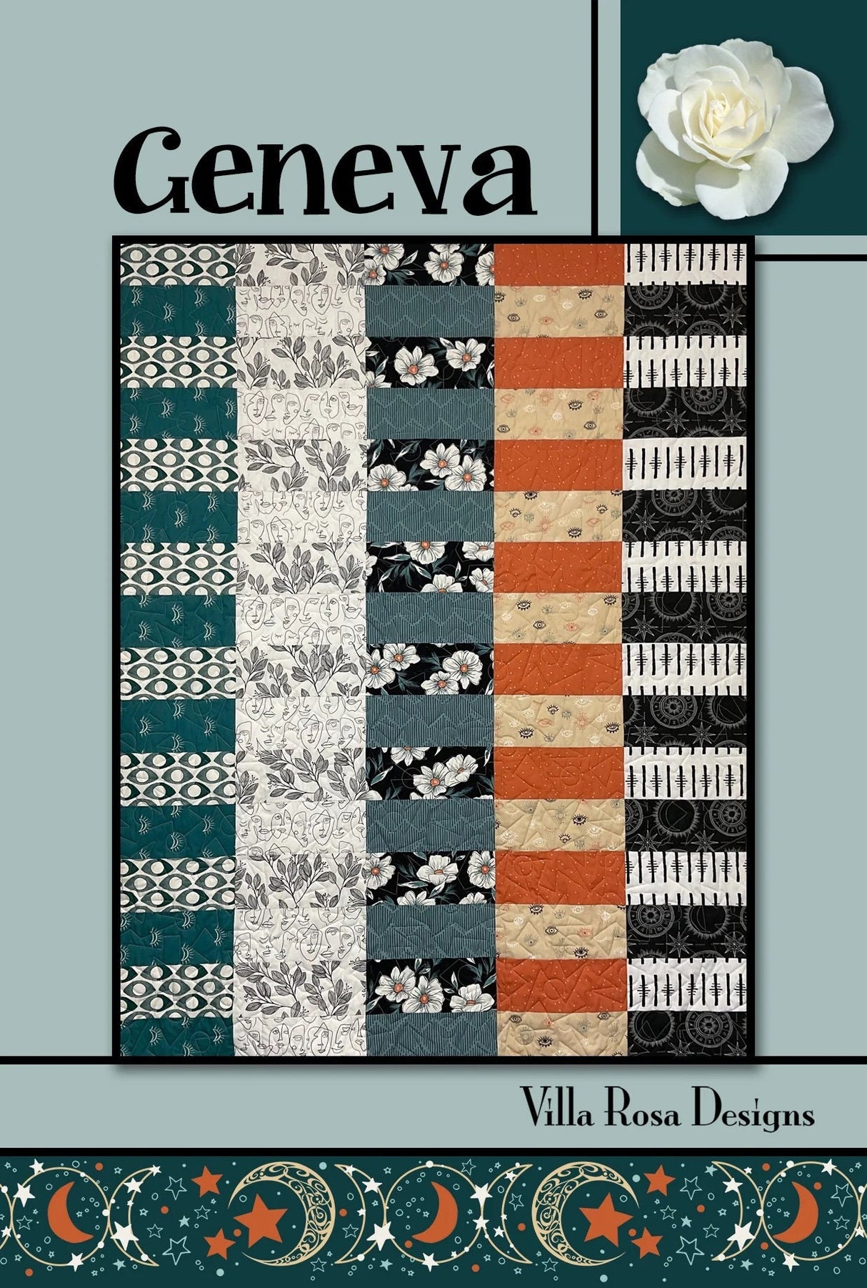 Geneva Printed Pattern Villa Rosa Designs Size 48" x 60"