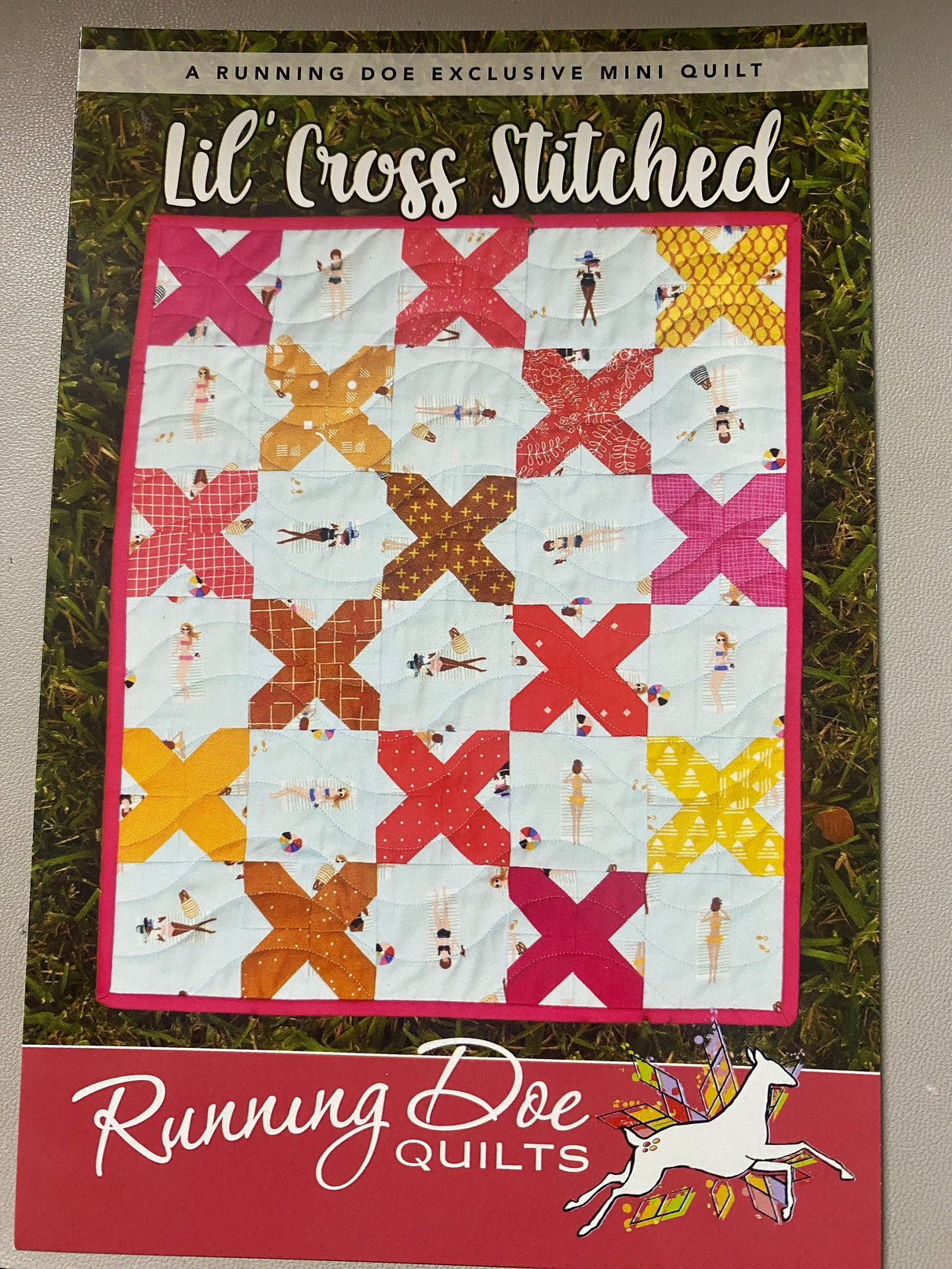 Lil' Cross Stitched Pattern Card by Villa Rosa Designs finished size 15" x 18"