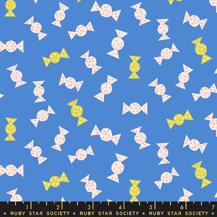 Sugar Cone Candy Royal Blue Yardage RS3065-14 by Kimberly Kight of Ruby Star Society for Moda Fabrics Sold in 1/2 yard Increments