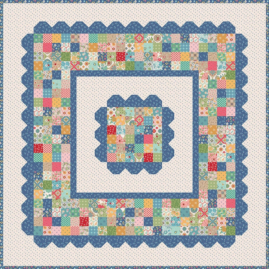 Mercantile Reminisce Raindrop Yardage C14395-Raindrop by Lori Holt of Bee in my Bonnet for Riley Blake Designs Sold in 1/2 yard increments.