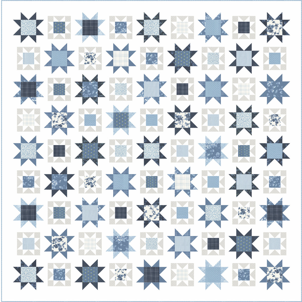 Sand And Sea Quilt Pattern by Thimble Blossoms TBL279 size - 78” x 78” Printed Pattern ONLY