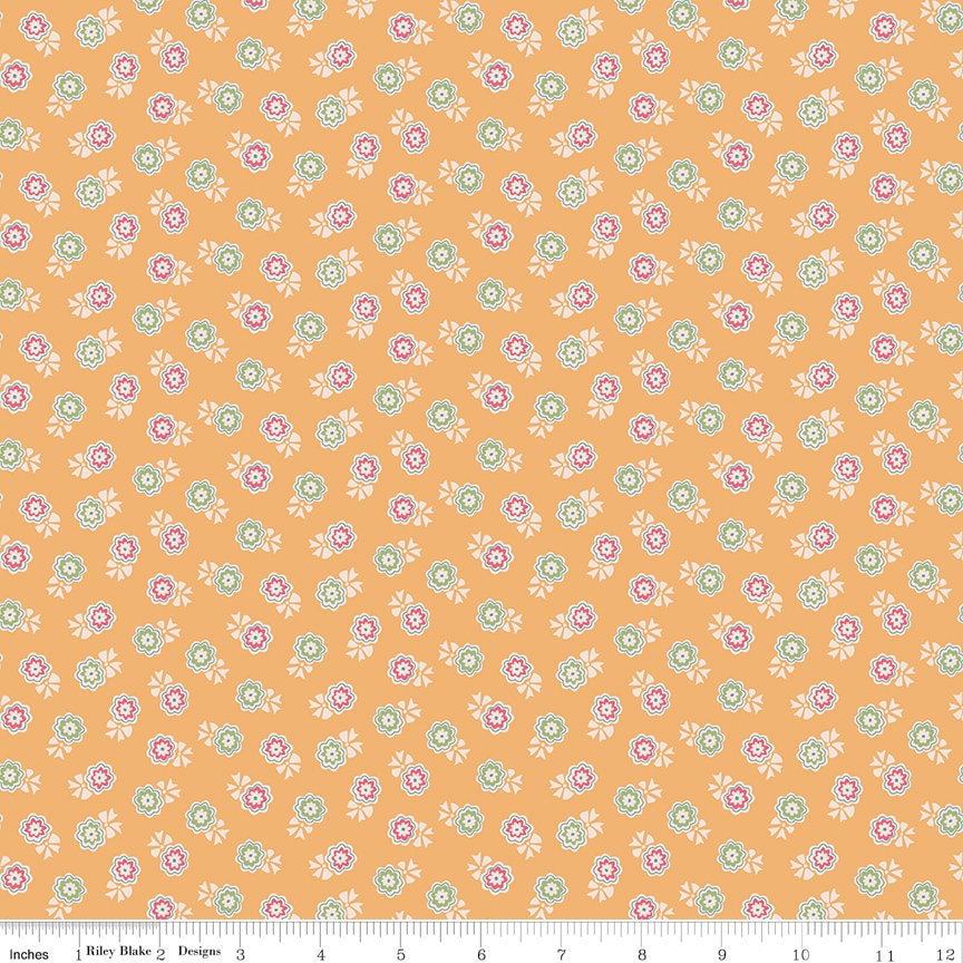 Mercantile Timeless Marigold Yardage C14399-Marigold by Lori Holt of Bee in my Bonnet for Riley Blake Designs Sold in 1/2 yard increments