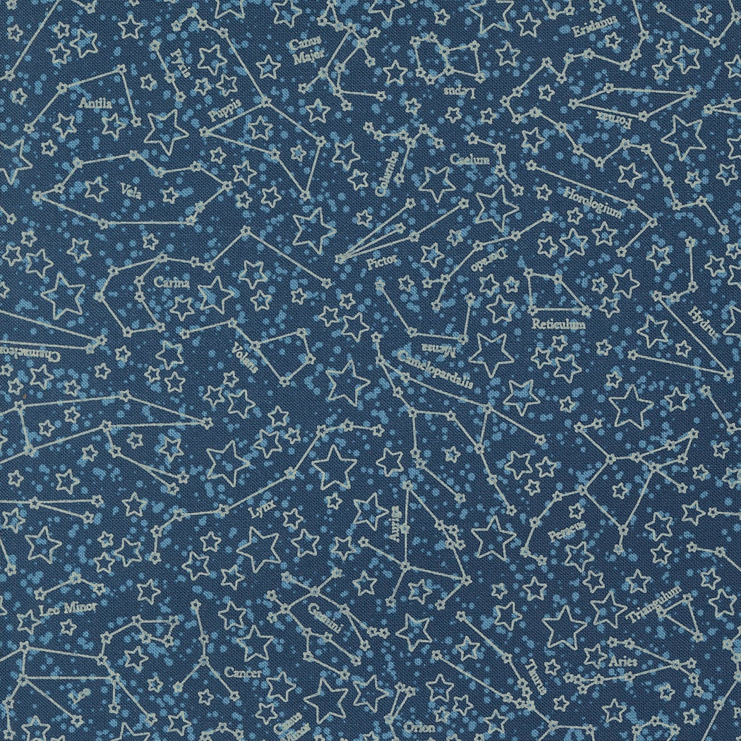 Starry Sky Constellations Night Yardage 24162-17 by April Rosenthal for Moda Fabrics Sold in 1/2 yard increments
