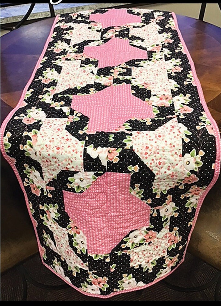 Candy and Flowers Table Runner Quilt Pattern by Villa Rosa Designs 16" x 75"