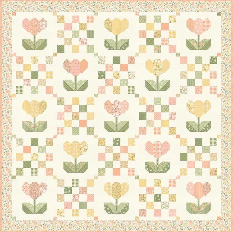 Petal Patches MSQL143 Sew Quilty Life Pattern by Heather Briggs 62 x 62