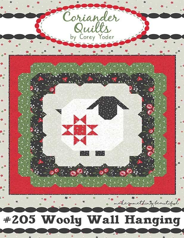 Wooly Wall Hanging quilt pattern by Coriander Quilts CQ205 Quilt Size: 40" x 40"