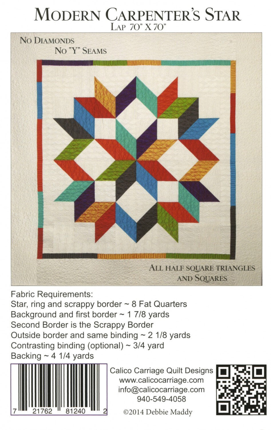 Modern Carpenters No Diamonds CCQD157 From Calico Carriage By Debbie Maddy