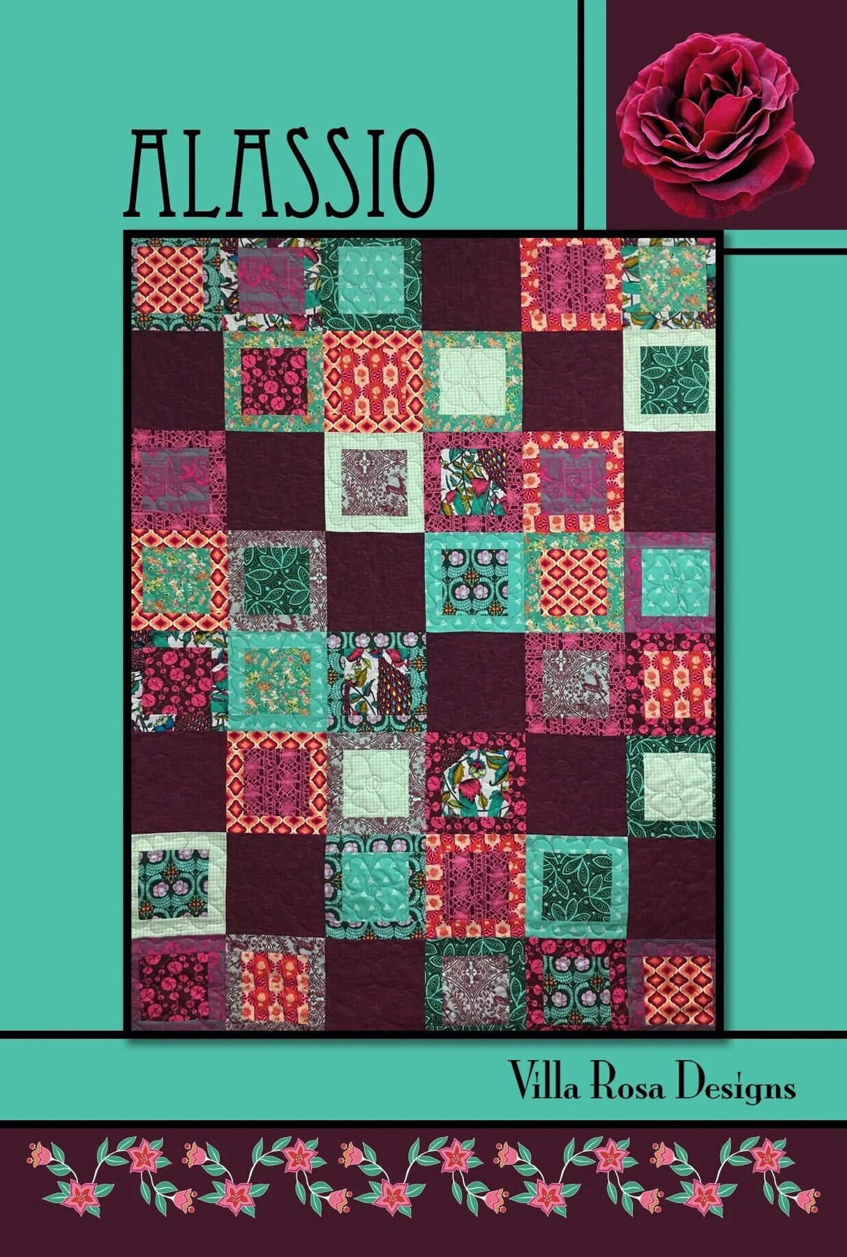 ALASSIO Quilt Pattern by Villa Rosa Designs Pattern is Fat Quarter friendly final size is 54"x72"