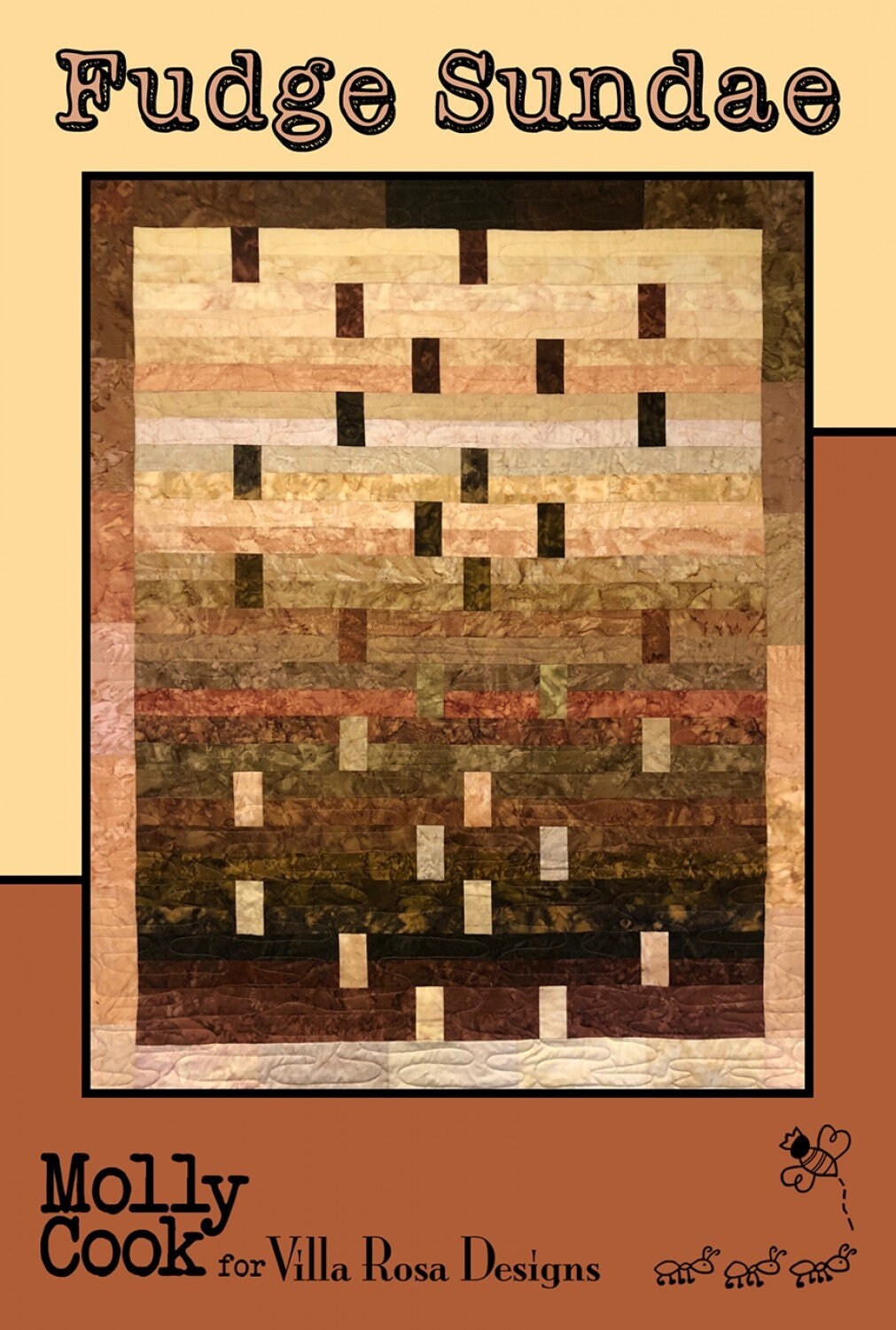 Fudge Sundae Quilt Pattern - Printed Pattern Only - From Villa Rosa Designs By Molly Cook 54in x 68in Using Fat Quarters