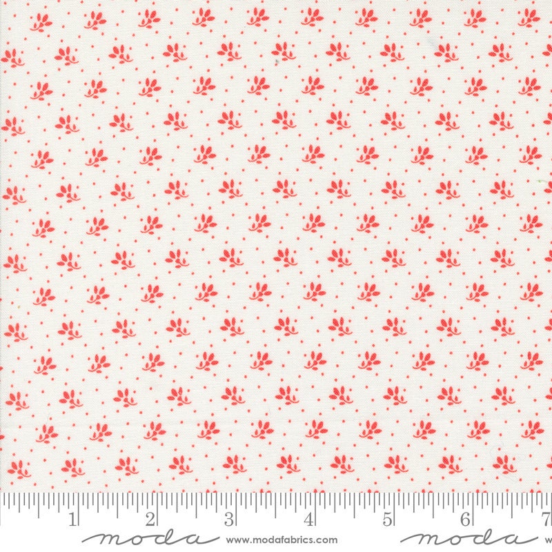 Jelly & Jam Ditsy Cotton Strawberry Yardage 20498-31 by Fig Tree and Co. for Moda Fabrics Sold in 1/2 Yard Increments