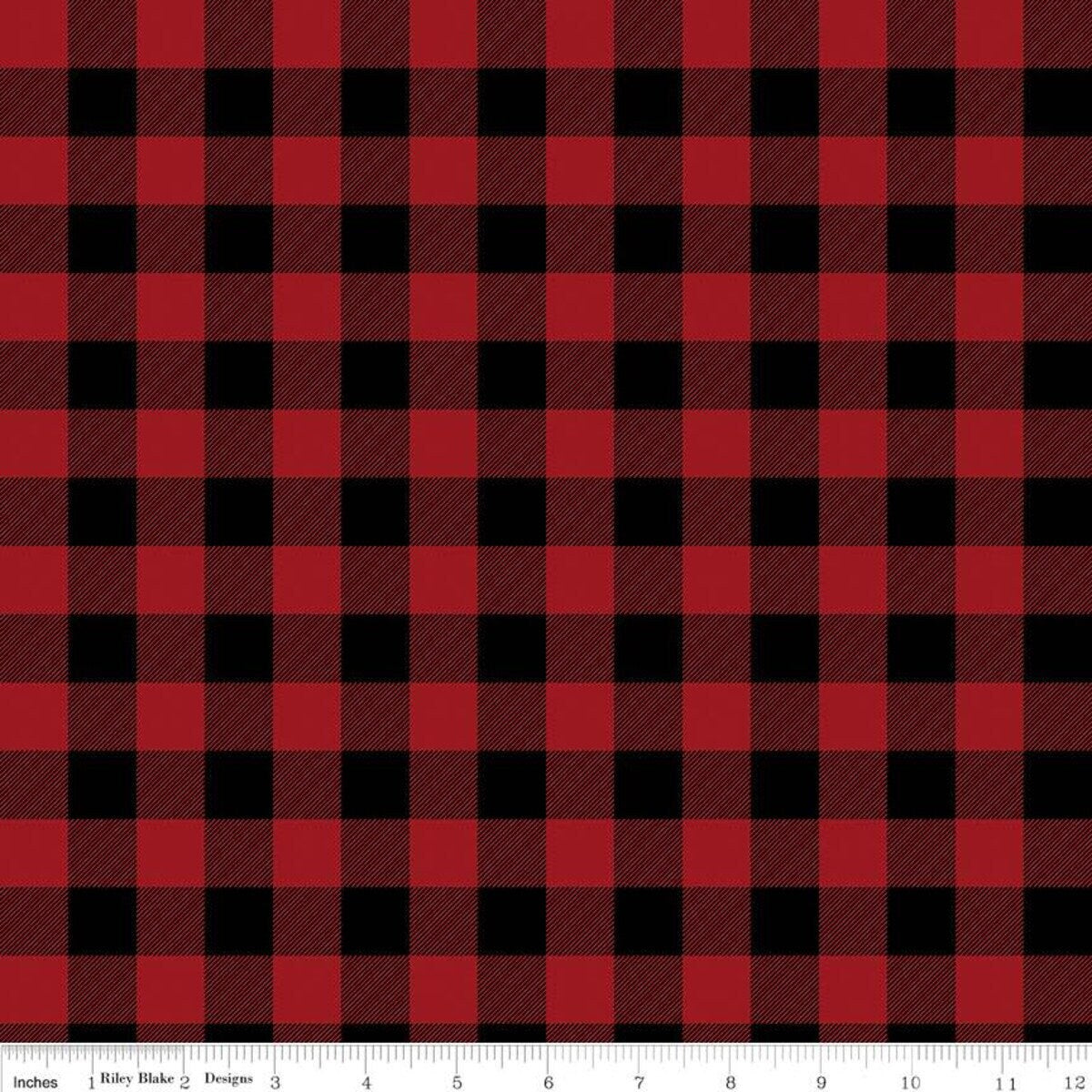 Christmas Delivery Plaid Red Yardageby Carta Bella Paper Co C7336-Red Sold in 1/2 yard increments cut continuously