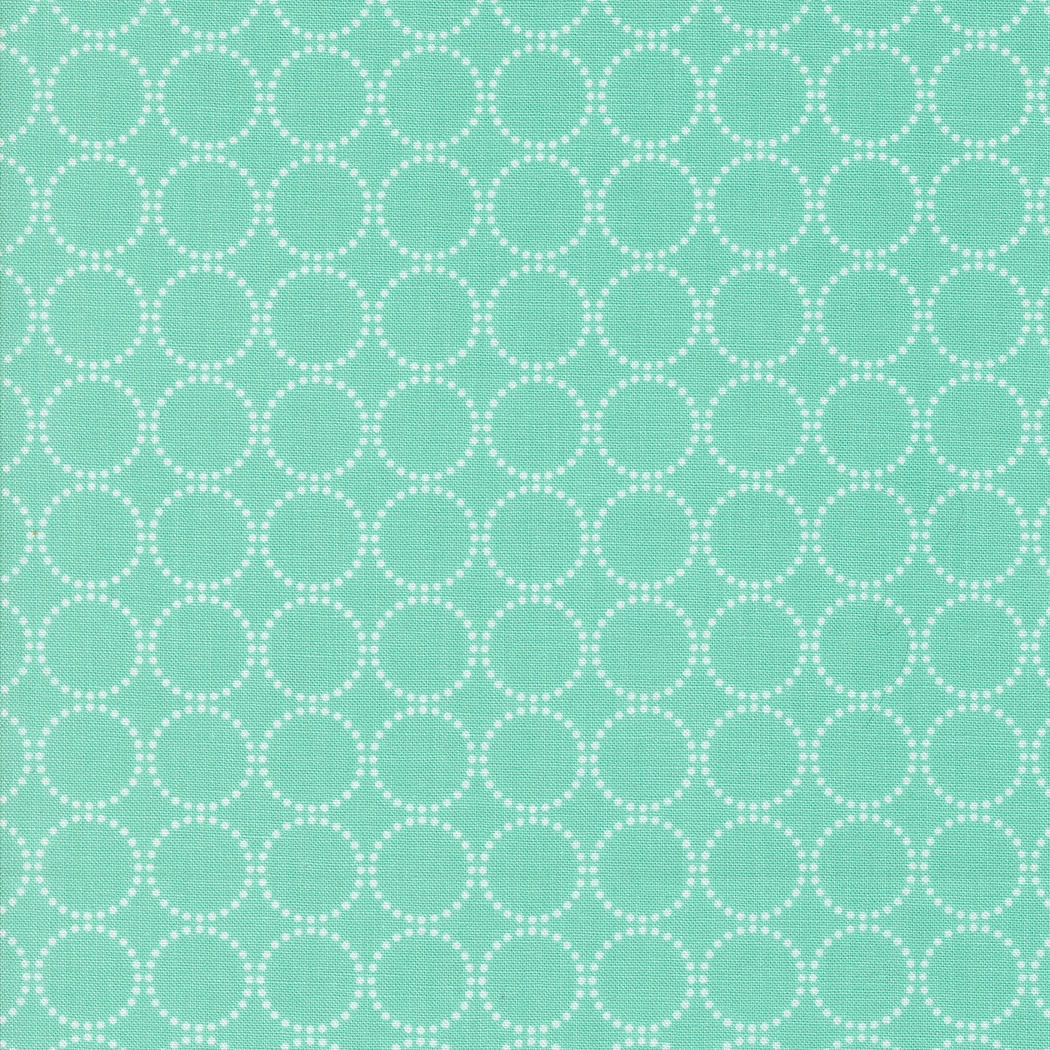 Coriander Colors Rings Aqua 29200-27 by Corey Yoder for Moda Fabrics
