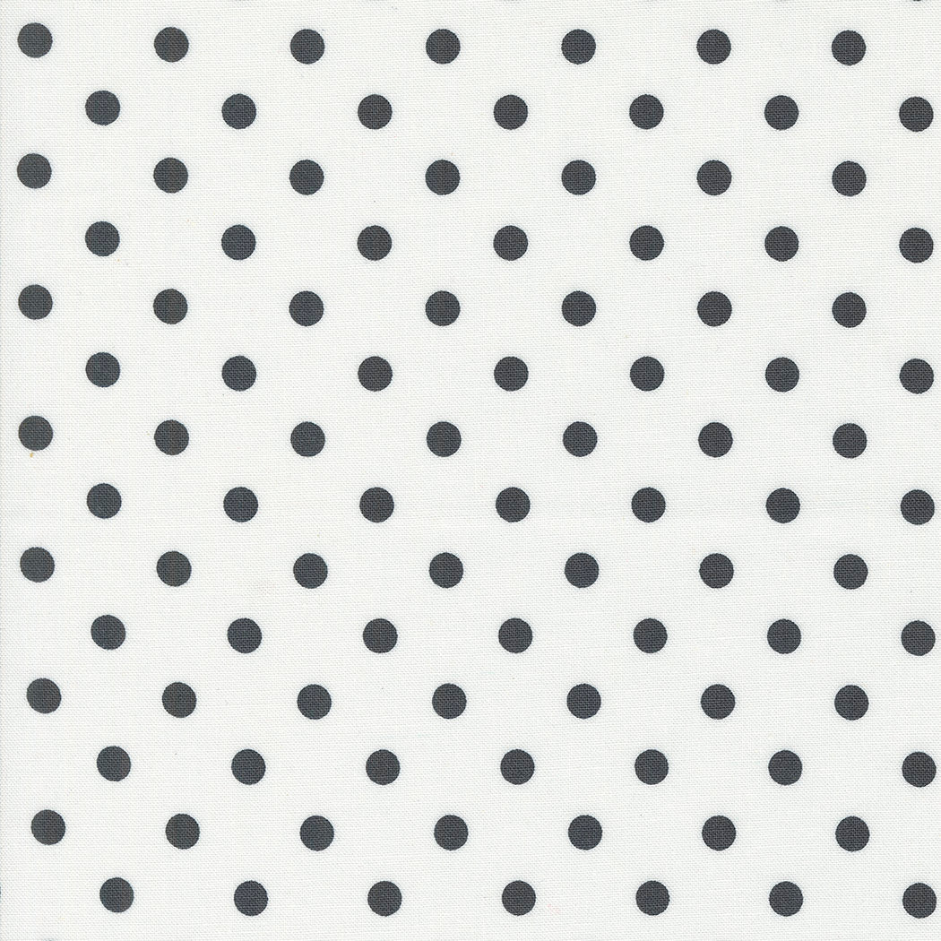 Coriander Colors Big Dot White on Black 29204-21 by Corey Yoder for Moda Fabrics
