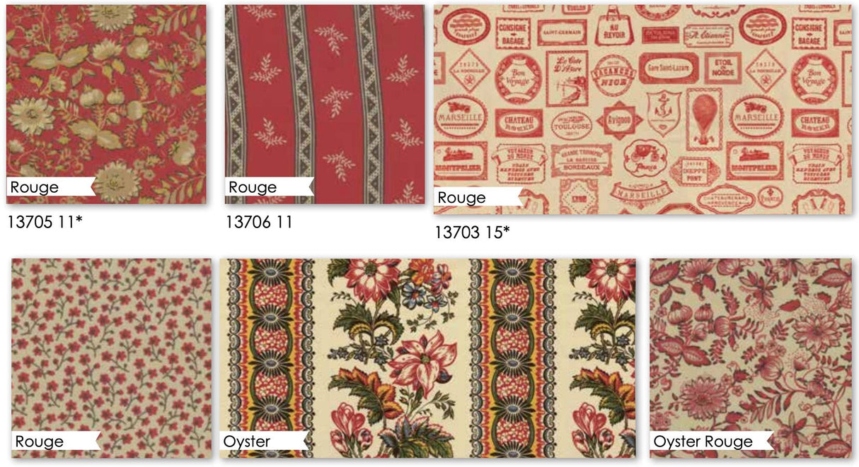 Bon Voyage 5 inch Charm Pack by Moda Fabrics - French General - 42 5 inch squares - Precut Quilting Cotton bin 37