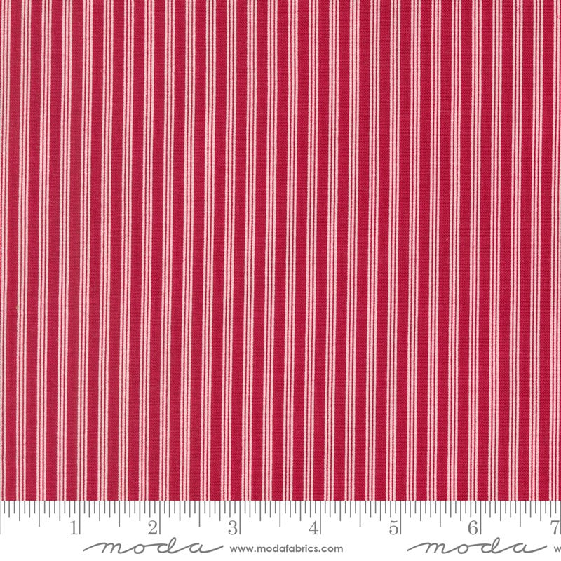 a red and white striped fabric