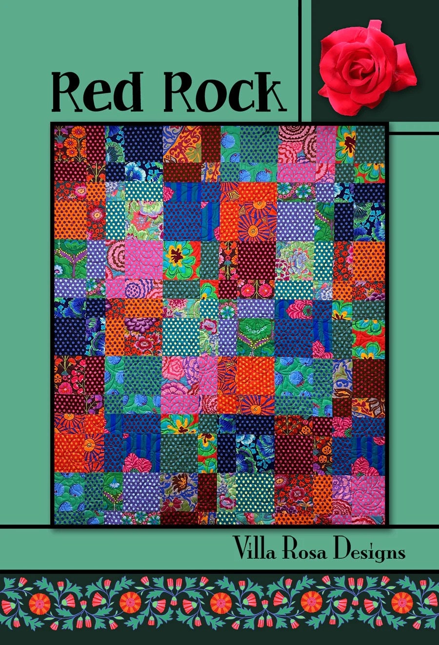 Red Rock Quilt Pattern - Printed Pattern Only - From Villa Rosa Designs 54 in x 63 in Using 10" Squares