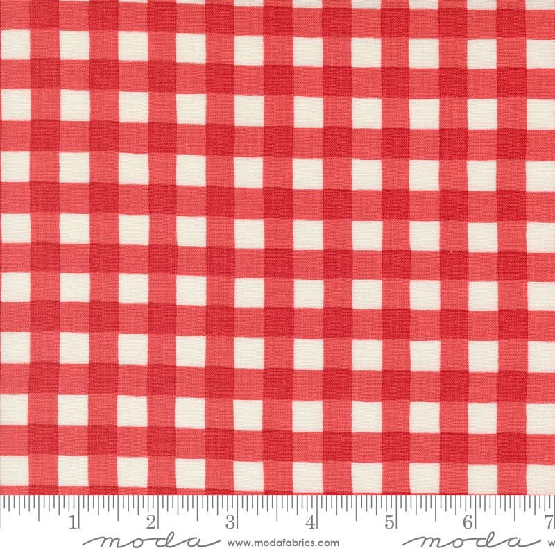Willows Farm Farm House Gingham Barn Red Yardage 56108-21 by Deb Strain for Moda Fabric Sold in 1/2 yard increments cut continuously