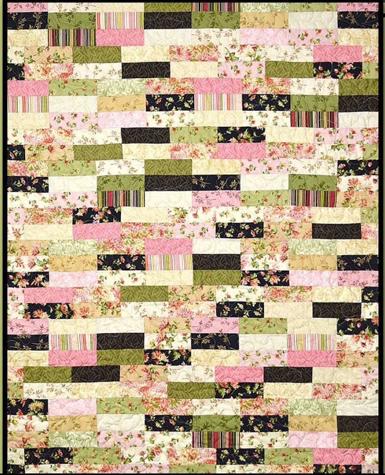 Tiffany Quilt Pattern Card by Villa Rosa Designs finished size 48" x 60"