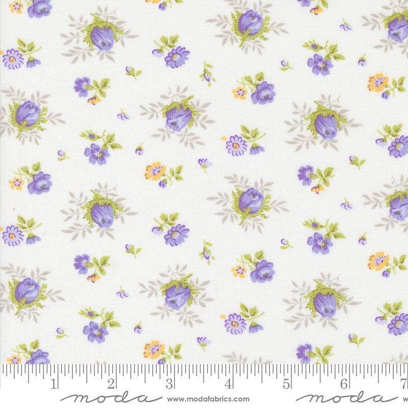 a white background with purple and yellow flowers